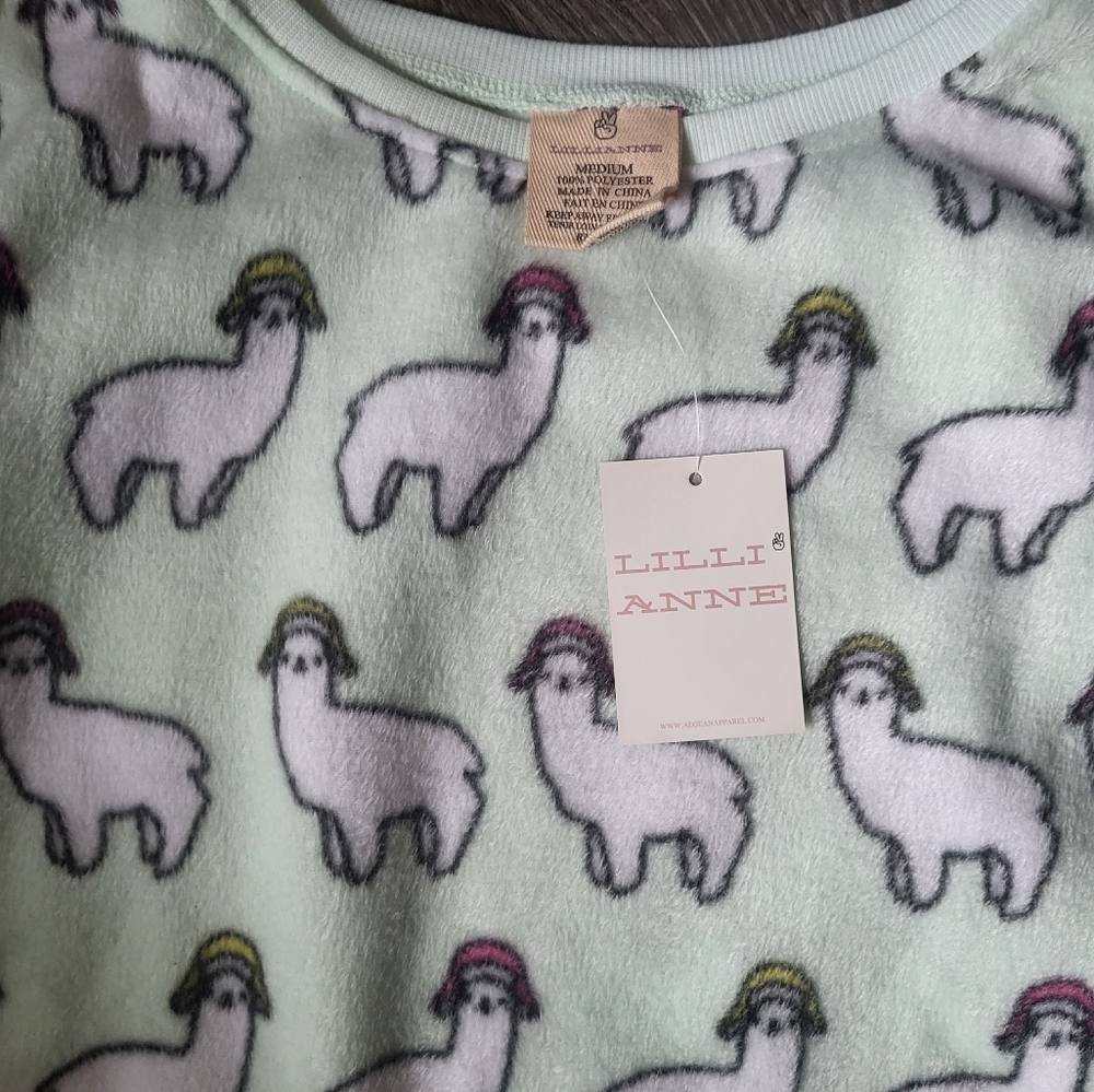 NWT Modcloth Fleece Llama PJs - Picture 3 of 6